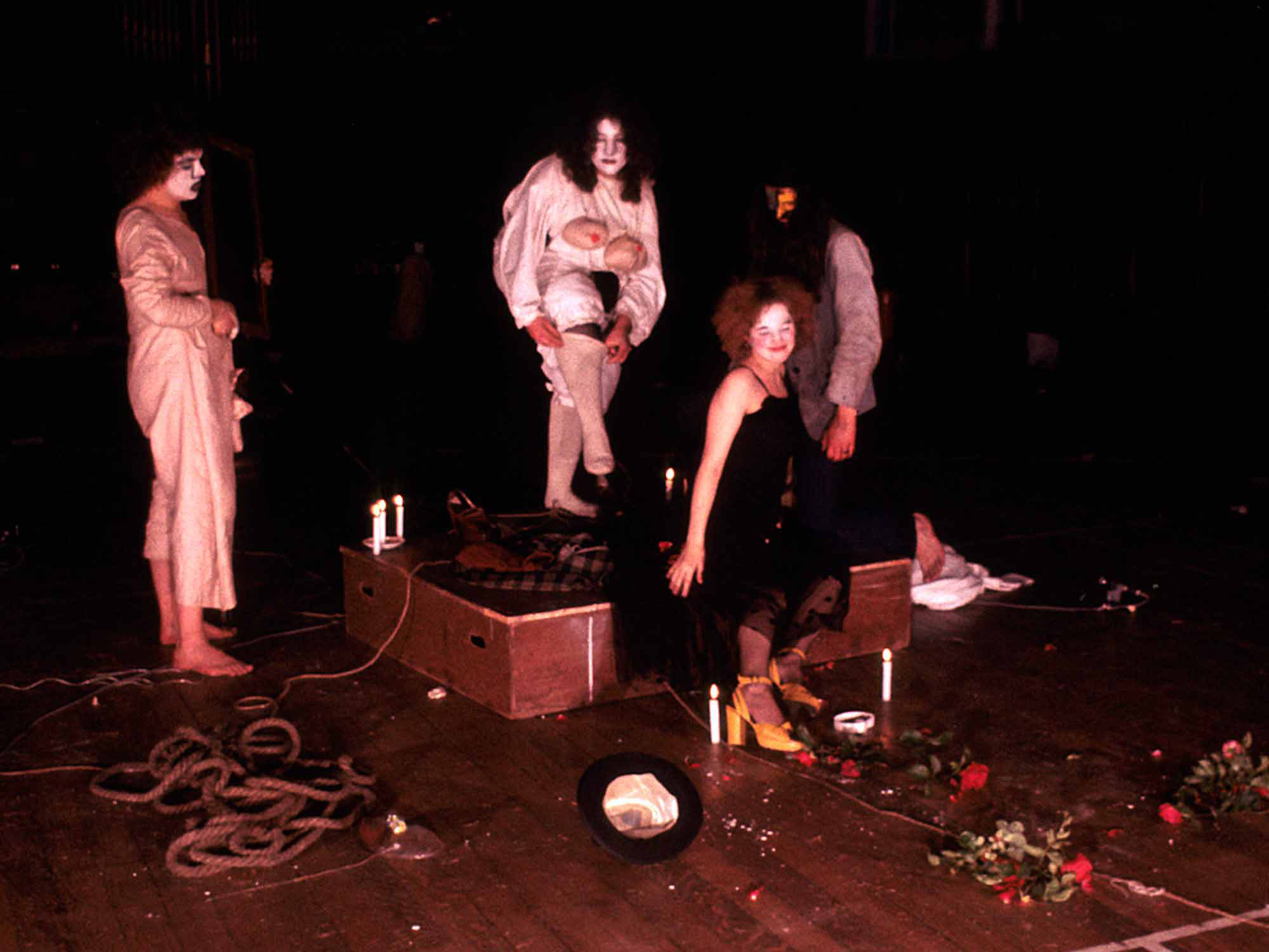 Anne Bean, Swapping Body Parts, 1971 with Graham Challifour, Jill Jones & Rod Melvin. 4 dimensions of God